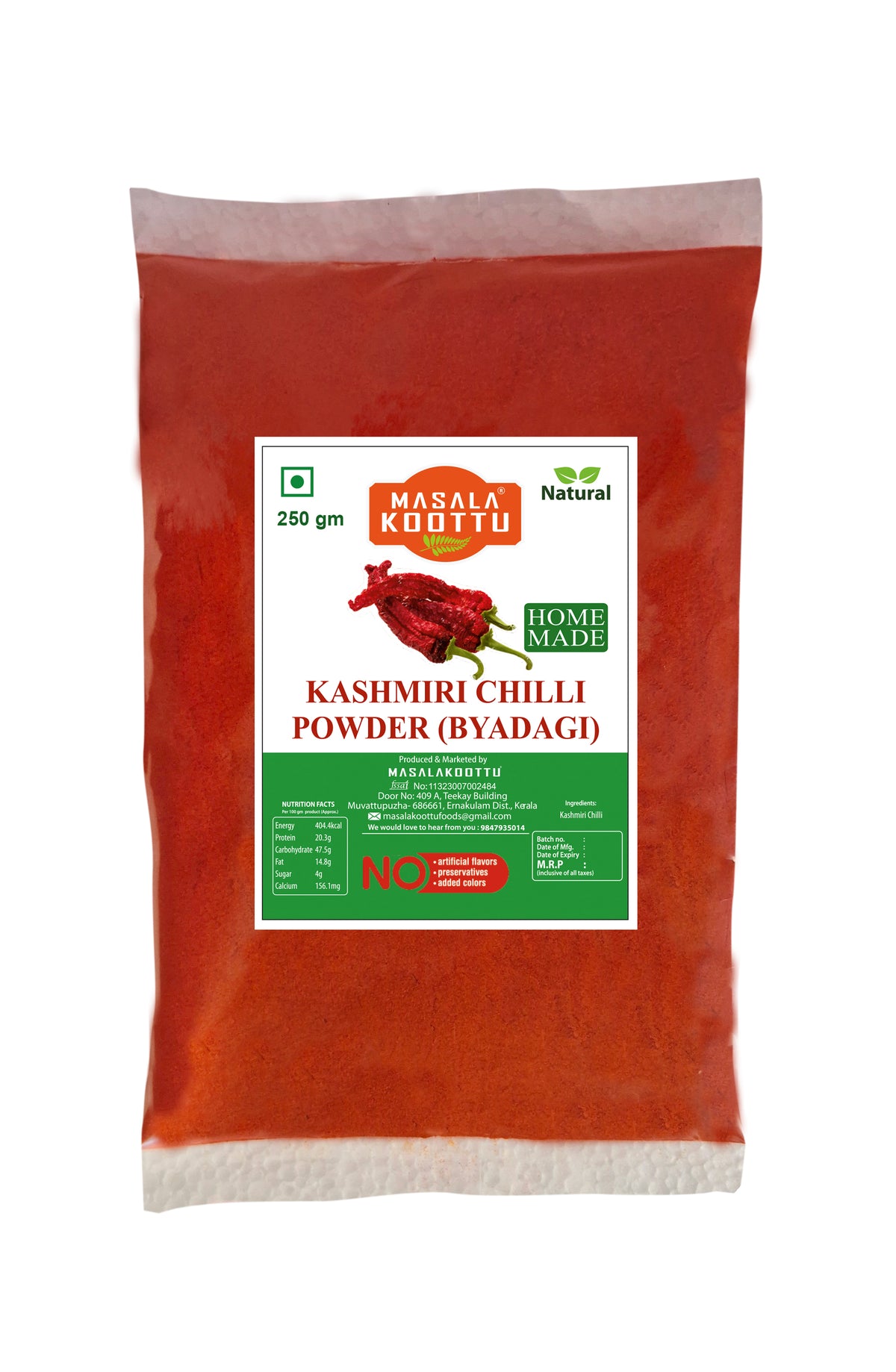 Chelly Powder KASHMIRI CHILLY POWDER 250 gm – Masalakoottu Foods
